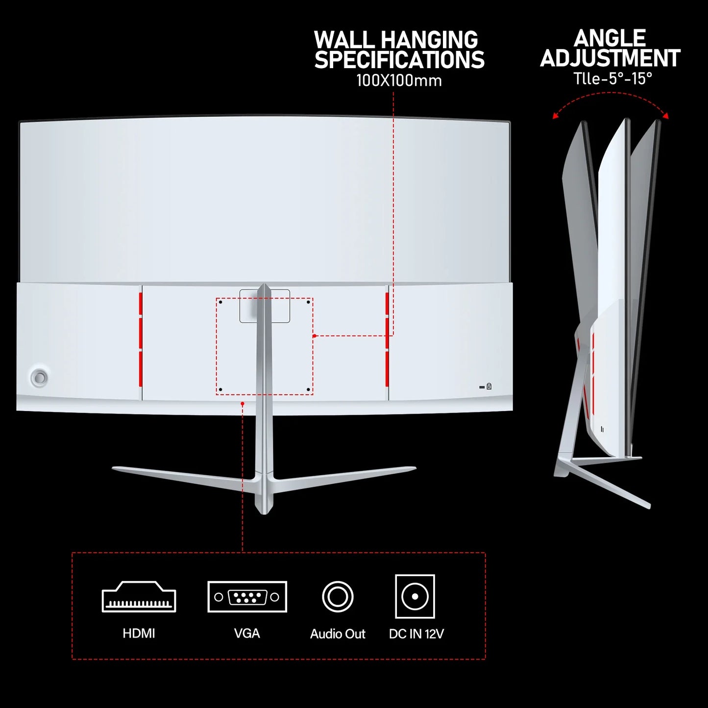 34-Inch Curved Ultrawide Gaming Monitor 165Hz 1500R WQHD 3440X1440 Freesync Adjustable Stand