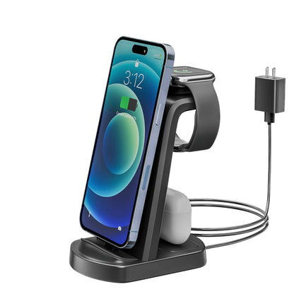 Charging Station for Apple Multiple Devices, 3 in 1 Fast Charging Dock Stand for Iphone 14 Pro Max/13/12/11/X/8 plus and Airpods 1/2/3/Pro, Wireless Charger for Apple Watch Ultra/8/7/6/Se/5/4/3/2