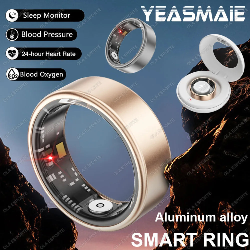 2024 for XIAOMI SAMSUNG Smart Ring Men Women Heart Rate Blood Oxygen Monitor IP68 & 5ATM Waterproof Smartring Multi-Sport Mode