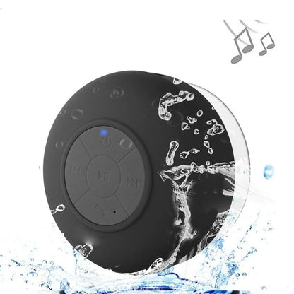 Mini Bluetooth Speaker Shower Subwoofer Waterproof Handsfree Loudspeaker with Suction Cup Mic for Bathroom Pool Beach Car Phone